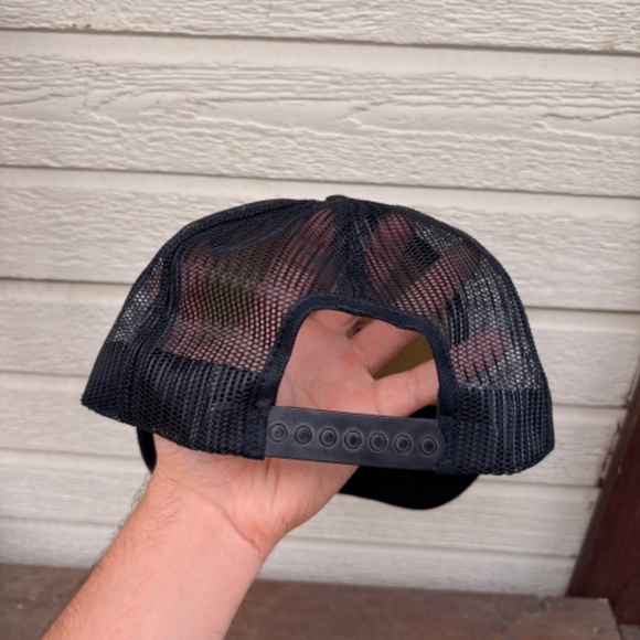 vintage UPSALA Firefighter trucker hat mesh snapback black - Picture 3 of 4